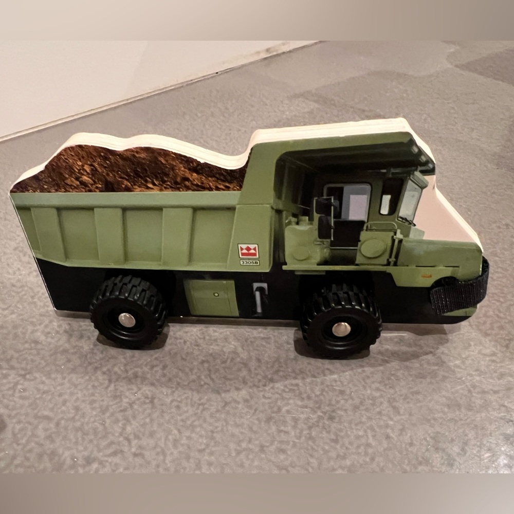 Wooden Green Dump Truck Shaped Board Book